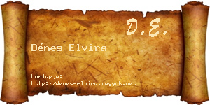 Dénes Elvira névjegykártya